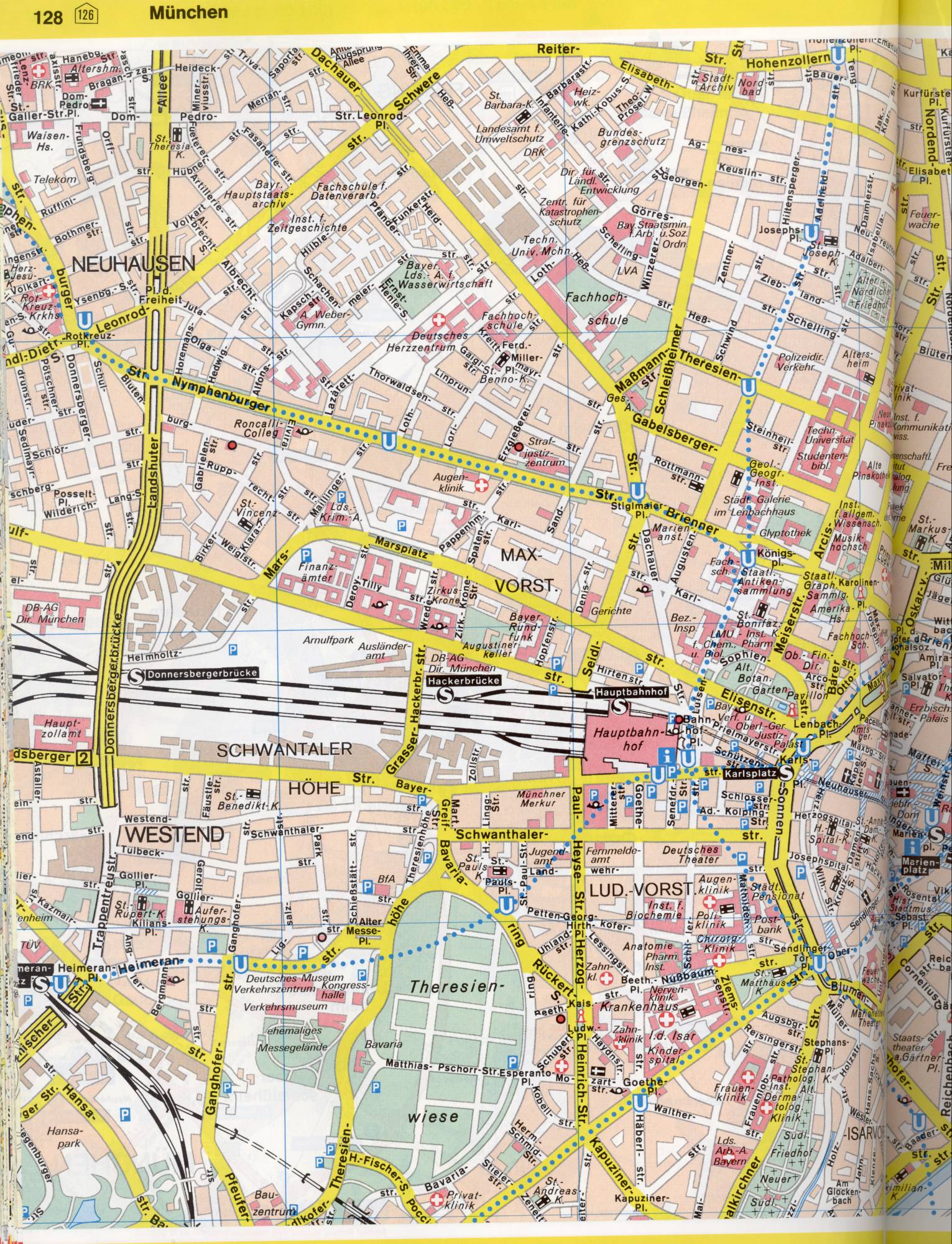 Карта Мюнхена 1см=150м map of Munich Munchen