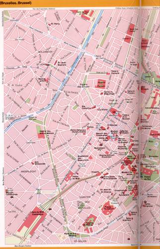 Карта Брюсселя 1см=140м map of Brussel Br&uumlssel, B0