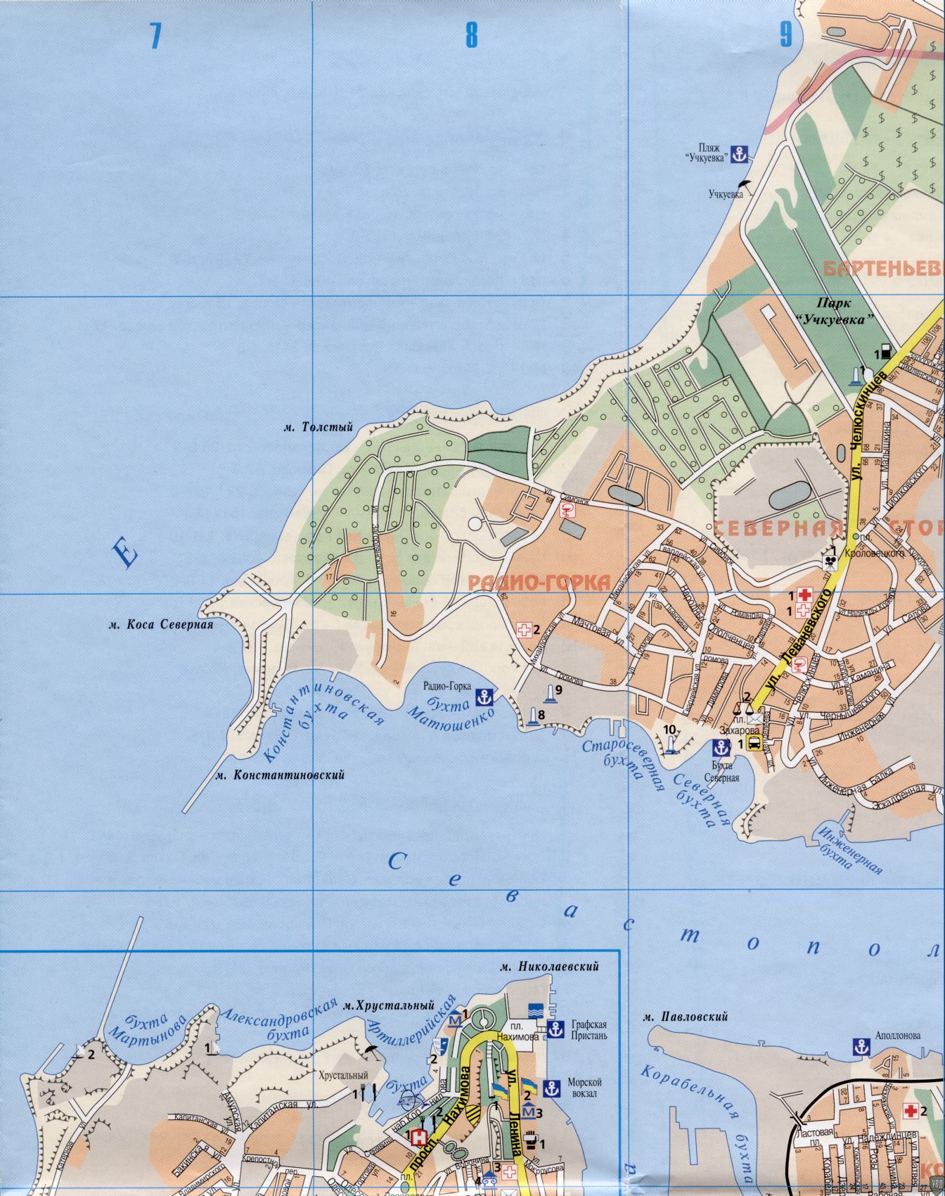 The map of Sevastopol is detailed (map scheme Sevastopol 1cm = 200m), C0