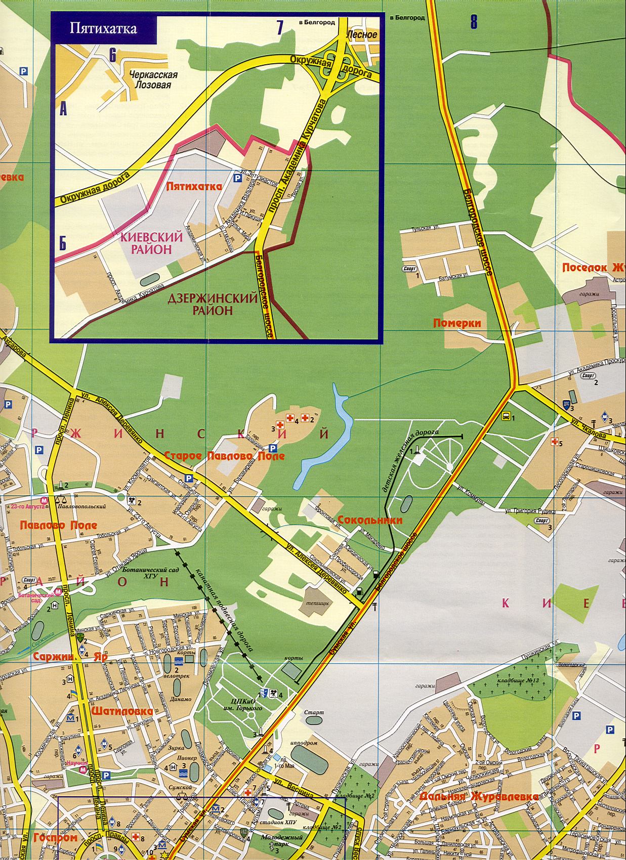 Kharkov map More 1cm 250m (card scheme Kharkiv), B0