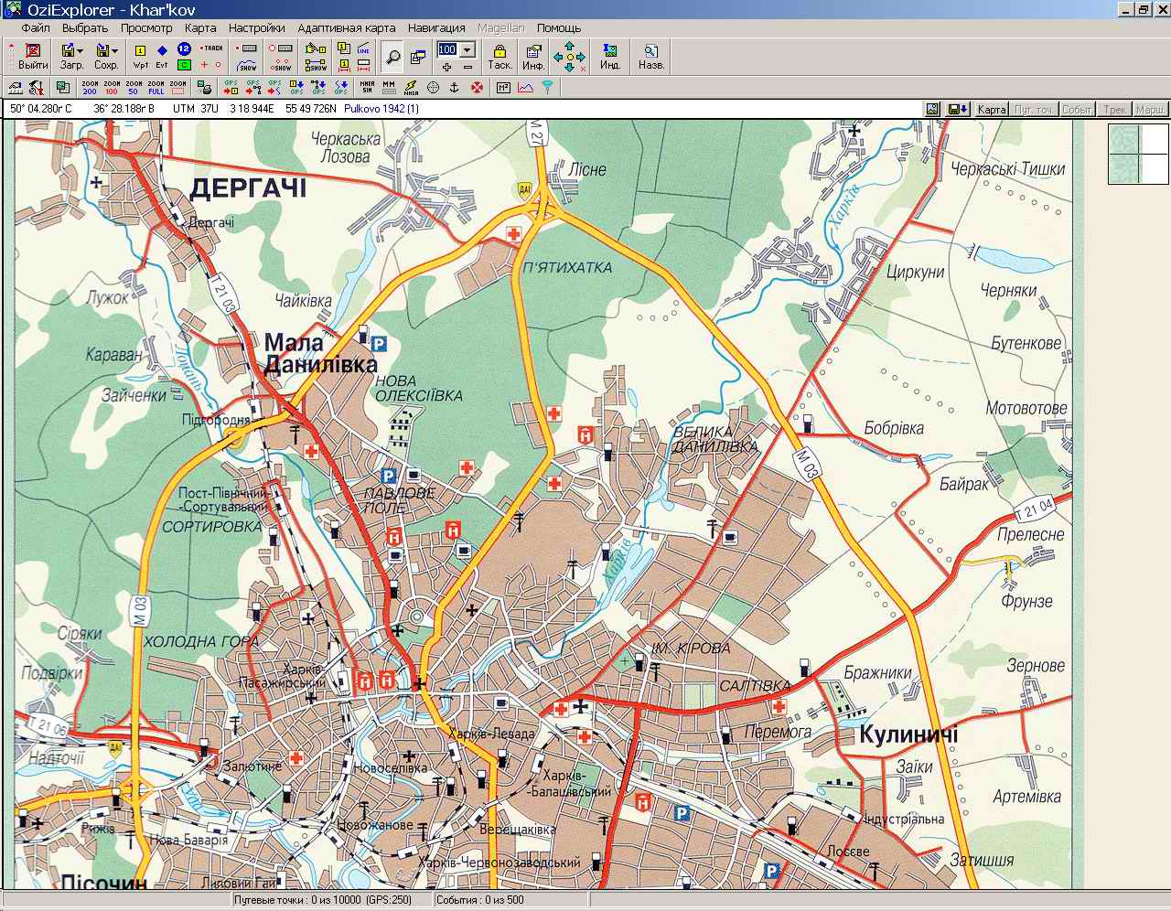GPS-Karte von Kharkov