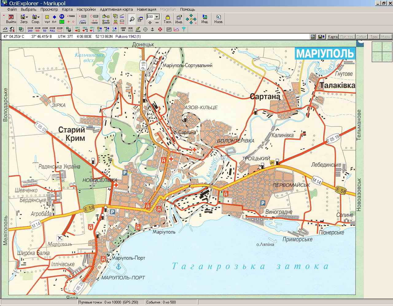 GPS-Karte Mariupol