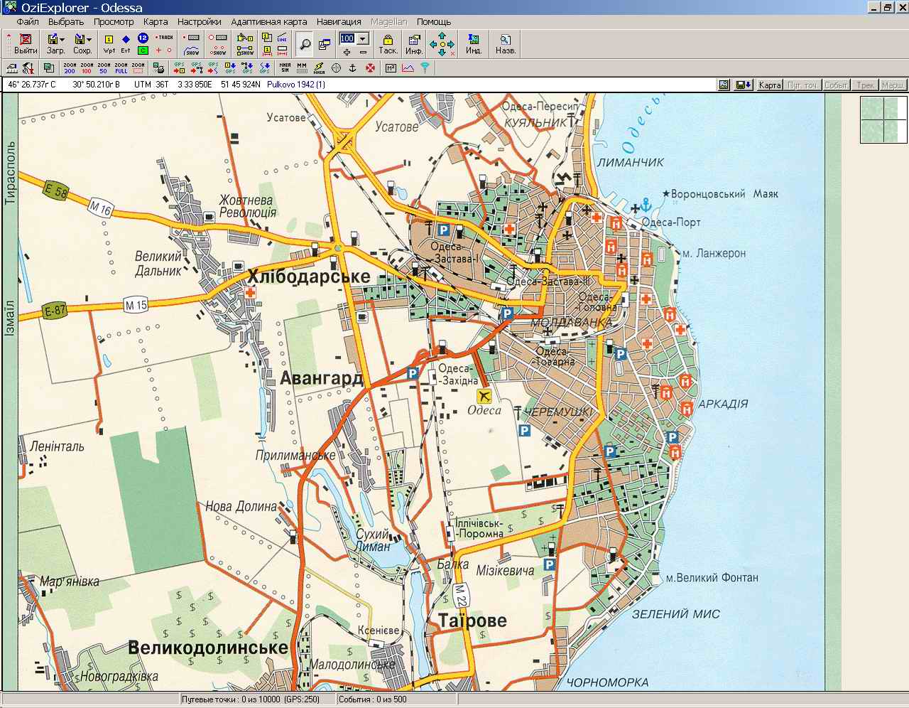 GPS-Karte Odessa